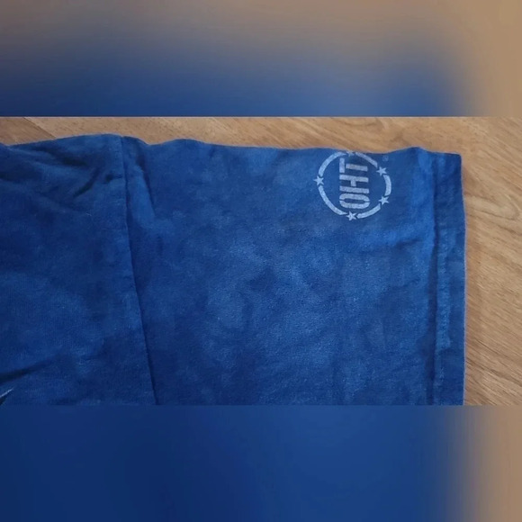 The Mountain 2016 Blue‎ Tie Dye Patriotic Bald Eagle OHT T-Shirt size XL - Picture 2 of 8